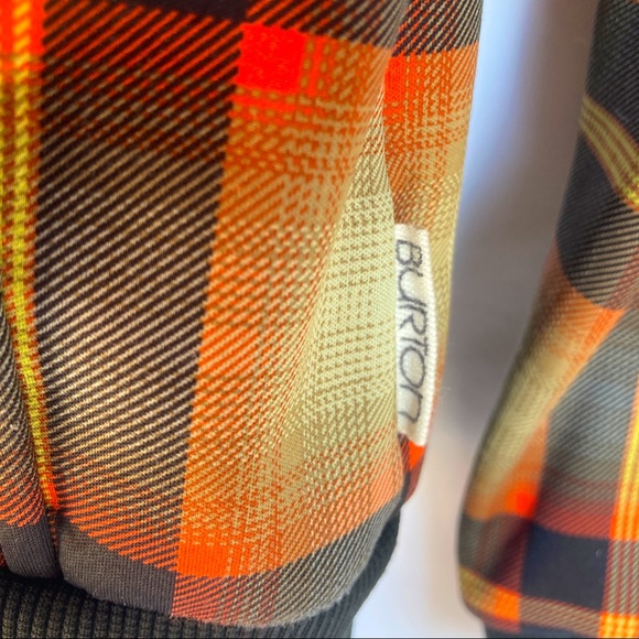 Burton Dry Ride Full Zip Scoop Hoodie Plaid Fleece Lined Women’s Size Small - Picture 6 of 16